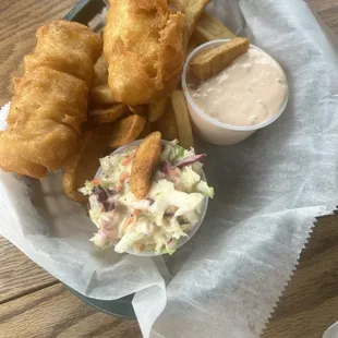 Cod fillet and chips