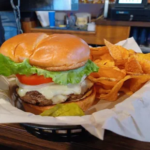 Portobello Swiss burger