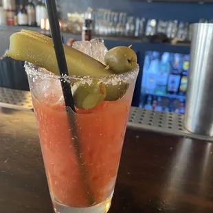 Bloody Mary with the fixings!