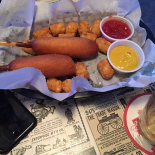a basket of fried food
