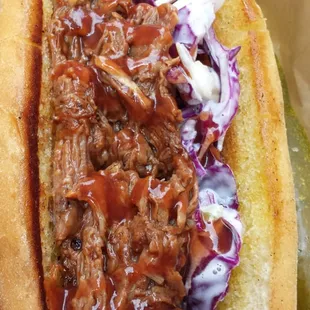 Brisket sandwich. SO GOOD