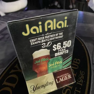 a sign for a beer