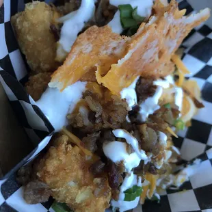 a closeup of the food