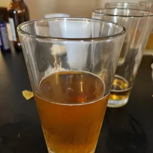 two glasses of beer