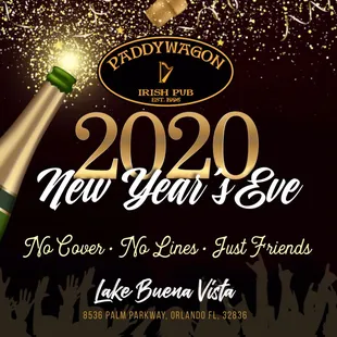 Join us this evening for New Years!