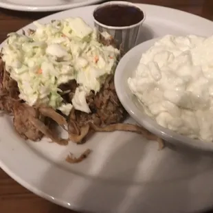 Pork w slaw &amp; cottage cheese