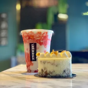 Strawberry Horchata, Carrot Cake Cheesecake