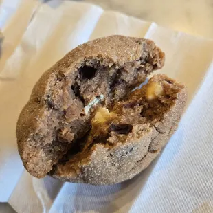 Inside Mexican hot chocolate cookie
