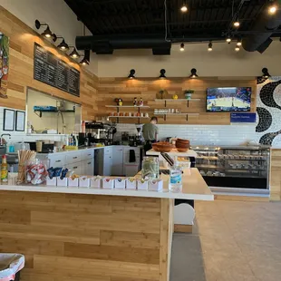 a view of a kitchen and dining area