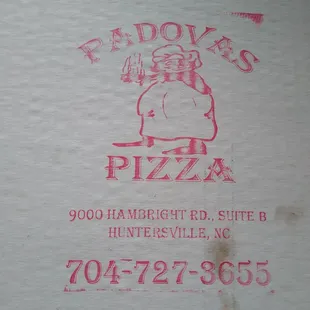 Padova's locally sourced Pizza Box