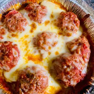 Meatballs w/ sauce &amp; cheese