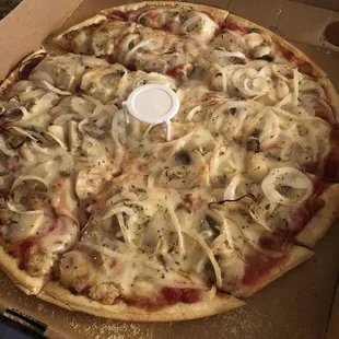 Mushroom and Onion Pizza