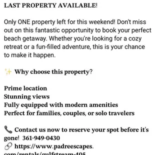 Facebook post saying they had availability and they lied and said they were all booked and had nowhere to move us