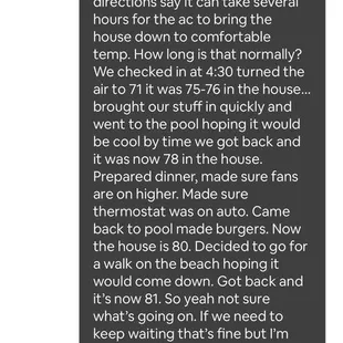 Reaching out it for help and not getting a response til morning after I called emergency line the next morning.