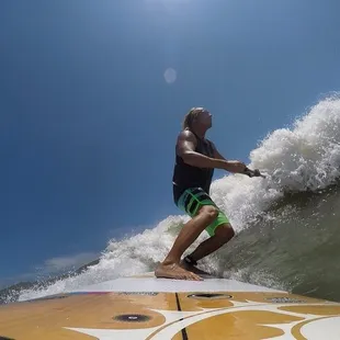 Stand up paddle surfing with Jordan