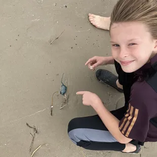 My 9 year old son found another Portuguese man o' war jellyfish