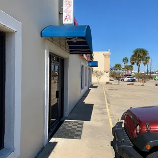 the front of the restaurant