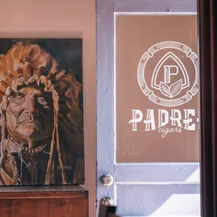 a portrait of a native american man