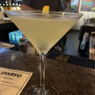 Lemon basil martini
