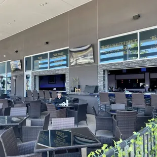 Outside covered dining and bar