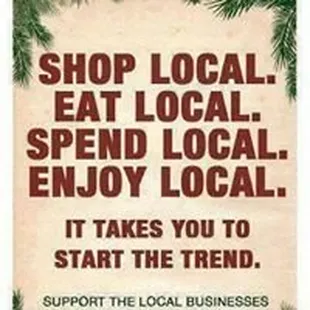 shop local eat local spend local enjoy local