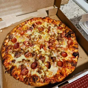 a pizza in a box
