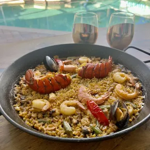 Lobster paella, OUTSTANDING.