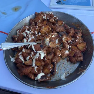 Tapas (Patatas bravas, chorizo)