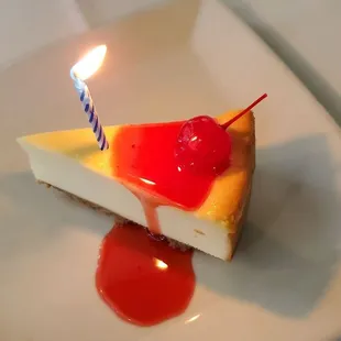 Birthday cheesecake