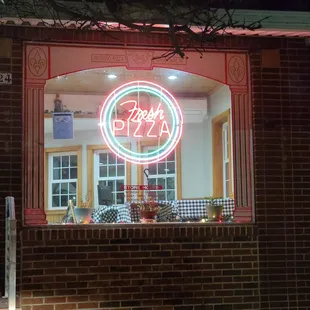 a neon sign