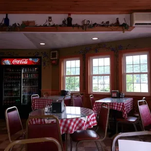 Inside seating area.