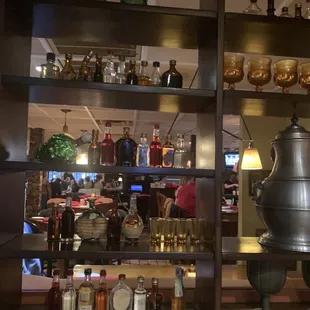 Adorable old fashioned bottles on display