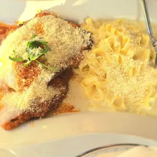Veal fettuccine