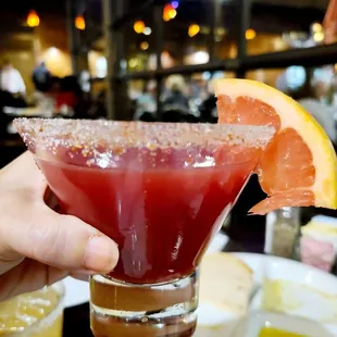 Blood orange martini