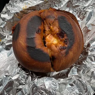 a burnt bun