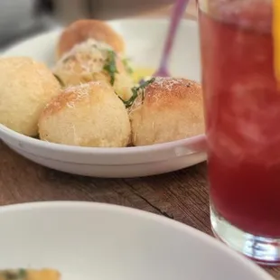 Garlic Bocce Balls... not my favorite, but my husband loved them