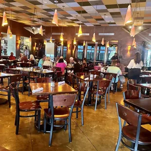 the dining area of the restaurant
