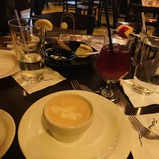 Our rich, creamy and super delicious Lobster Bisque, which was totally perfect for a cold winter evening :) !