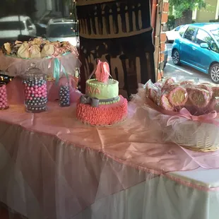 On the other side of the room we were able to have our own dessert table.