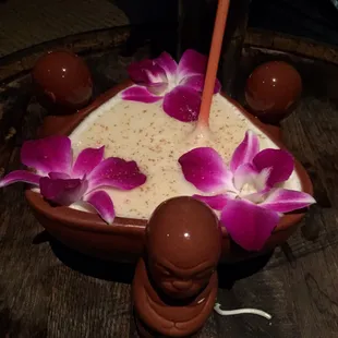 Rum Monkey $30, serves 2 - 3.  Be careful, it's like a sailor's banana smoothie and I mean that as a compliment.