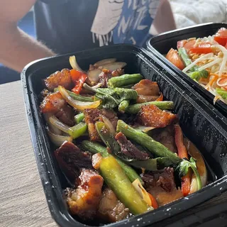 Spicy Basil with Crispy Pork