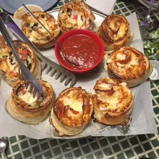 Pinwheels!  Veggie &amp; Pepperoni