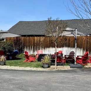 Cute lounge area in front of their tasting room