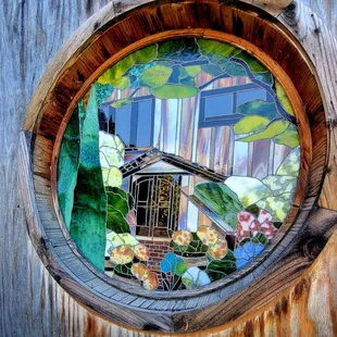 Circular stained glass window