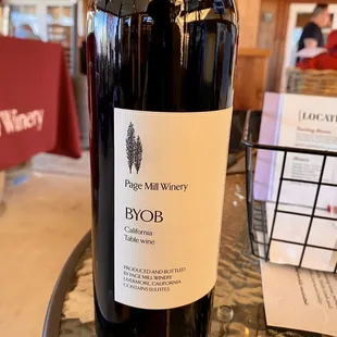 If you bring your own bottle, they'll fill it up with their red blend for $10! And it's GOOD!