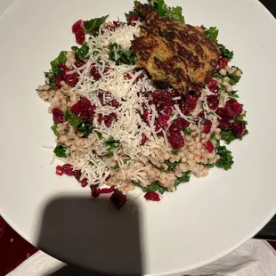 Grain Salad with Crab Cakes