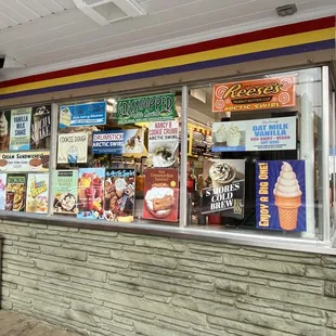 Some menu items posted on window