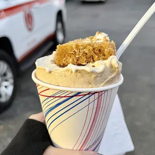 Pumpkin roll Arctic swirl