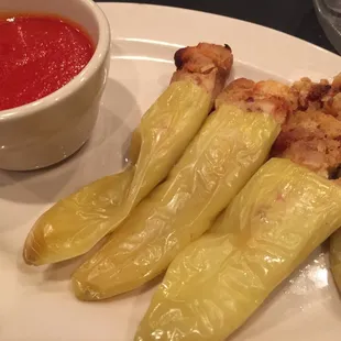 Stuffed Hot Banana Peppers