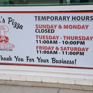 New hours